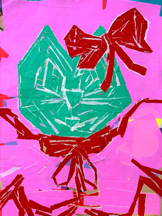 'Fabby Cat' Sticker Poster